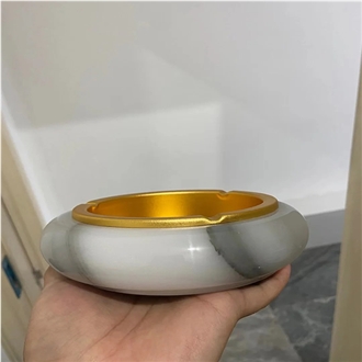 Natural Green Onyx Stone Cigar Ashtray