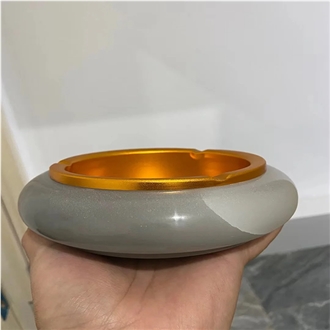 Natural Green Onyx Stone Cigar Ashtray