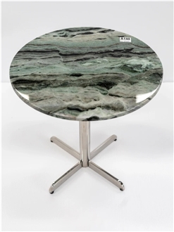 ODM Raggio Verde China Green Marble Side Table For Wholesale