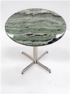 ODM Raggio Verde China Green Marble Side Table For Wholesale