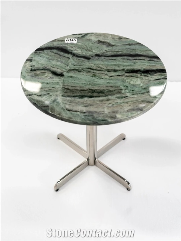 ODM Raggio Verde China Green Marble Side Table For Wholesale