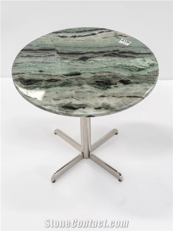 ODM Raggio Verde China Green Marble Side Table For Wholesale