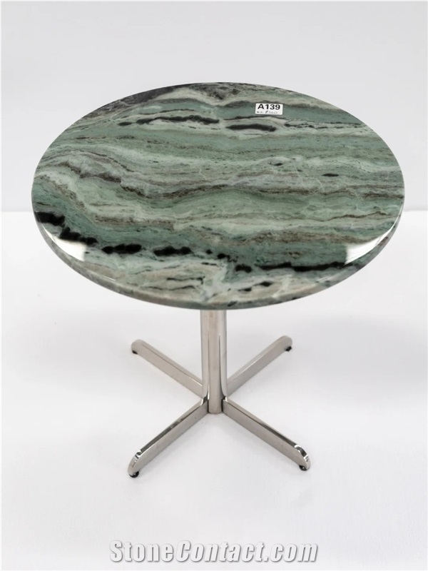 ODM Raggio Verde China Green Marble Side Table For Wholesale