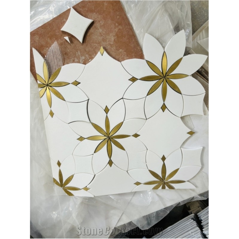 Thassos Marble Mosaic Tiles