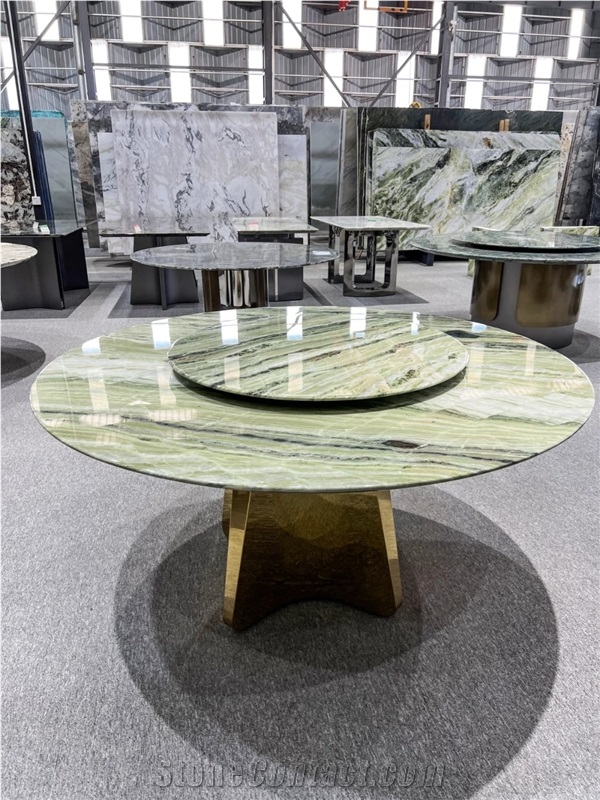 Wholesale Raggio Verde Natural Marble Round Dining Table
