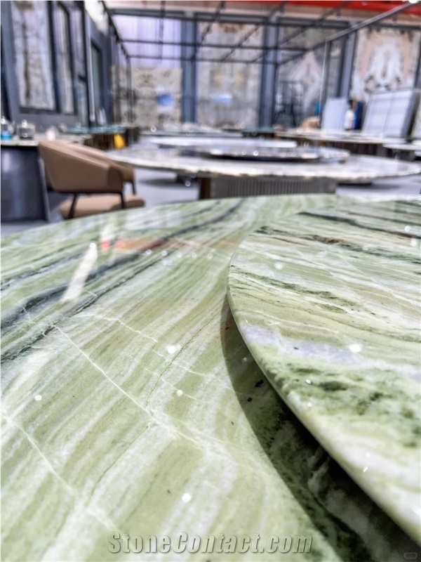 Wholesale Raggio Verde Natural Marble Round Dining Table