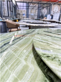 Wholesale Raggio Verde Natural Marble Round Dining Table