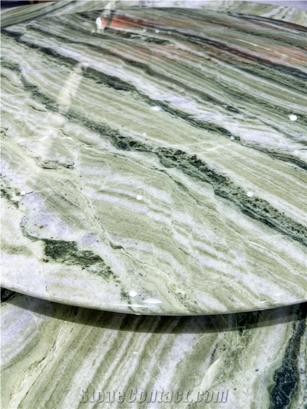 Wholesale Raggio Verde Natural Marble Round Dining Table