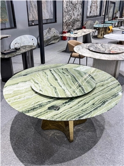 Wholesale Raggio Verde Natural Marble Round Dining Table