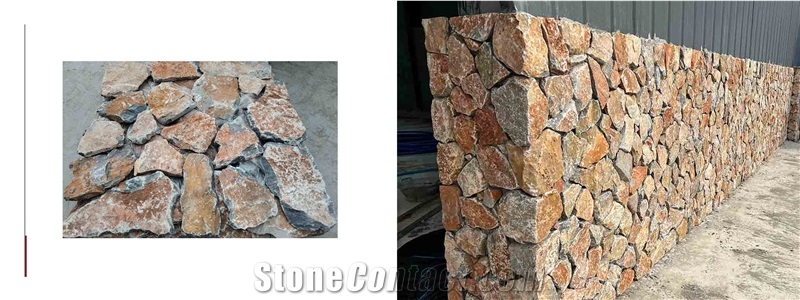 Fieldstone Split Wall Stone Retaining Wall