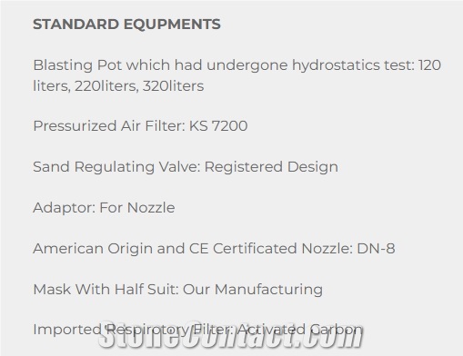Portable/Mobile Pressurized Sandblasting Machine