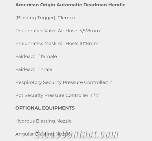 Portable/Mobile Pressurized Sandblasting Machine