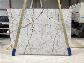 Cristallo Imperiale Vena Oro Quartzite Slabs