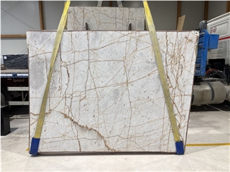 Cristallo Imperiale Vena Oro Quartzite Slabs