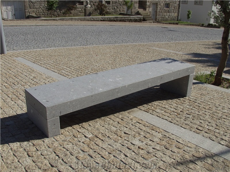 Azul Grao Fino Granite Urban Benches