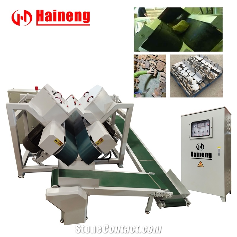 Double Blade Thin Stone Veneer Saw Strip Cutting Machine