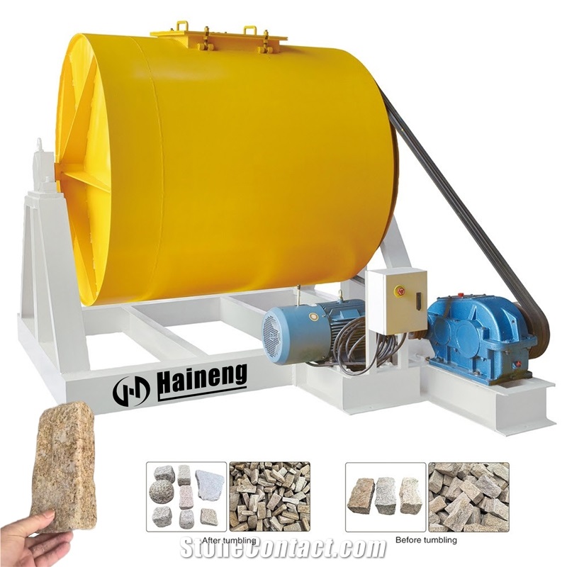 Natural Stone Rock Surface Rotary Tumbling Machine
