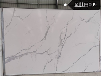 2700*1600Mm 6D Printing Wall Cladding Artificial Calacatta Quartz, Engineered Stone