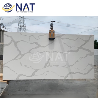Vietnam Calacatta Bianco Engineered Quartz Slabs Cheap Price