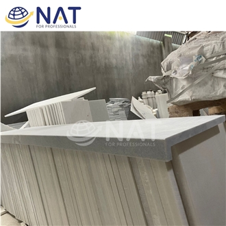Sanded Light Grey Pool Coping Bianco Marble Stone Pavers