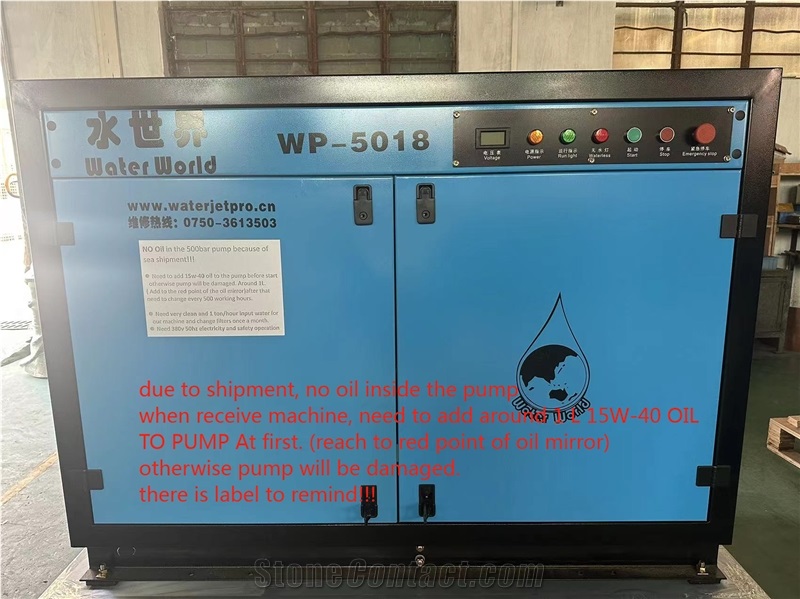 500Bar Italy Pump Stone Processing Water Blast Machine WP-5018