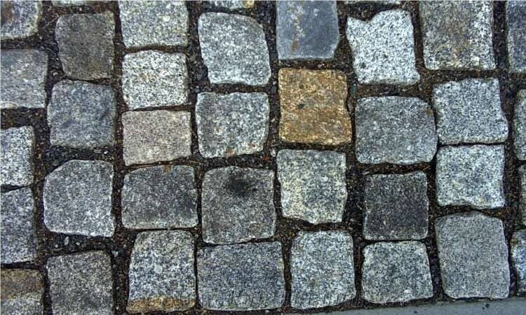 Full Chisel Black Gabbro Granite Paving Stone