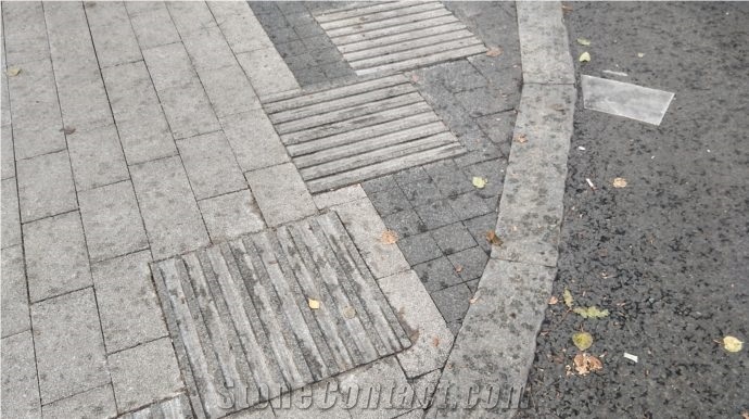 Granite Tactile Paving Tiles With Diagonal Groove