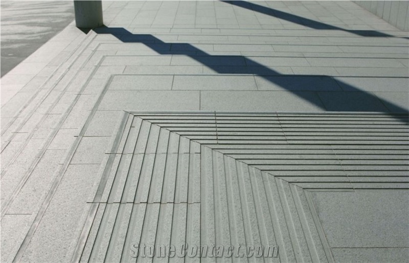 Granite Tactile Paving Tiles With Diagonal Groove