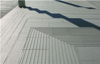 Granite Tactile Paving Tiles With Diagonal Groove