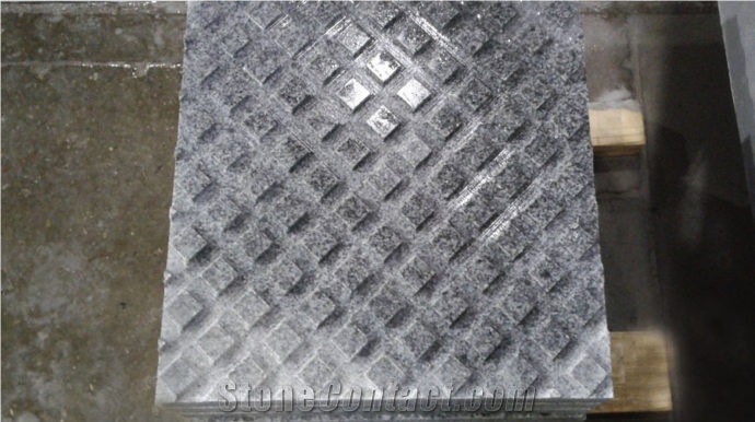 Granite Tactile Tile With Square Grooves