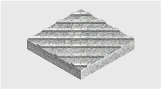 Kambulatovsky Granite Tactile Tile With Diagonal Reef