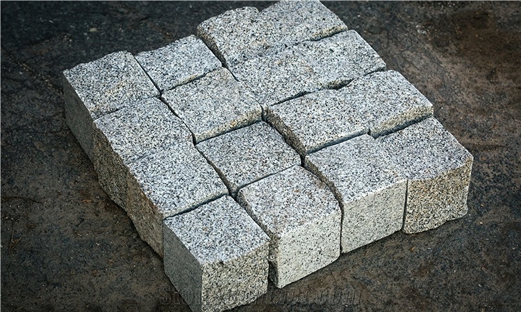 Saw-Cut Granite Paving Stone- Split Cobble Stone