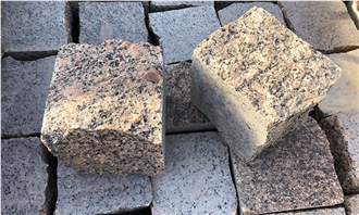 Saw-Cut Granite Paving Stone- Split Cobble Stone