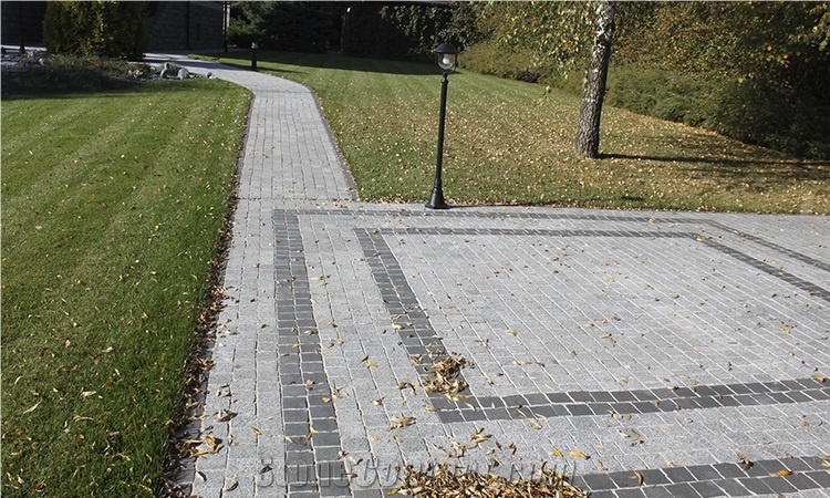 Saw-Cut Granite Paving Stone- Split Cobble Stone