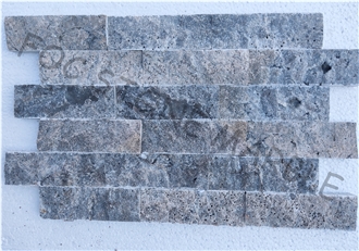 Afyon Silver Travertine Split Face Stone Veneer