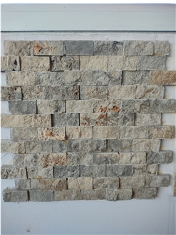 Afyon Silver Travertine Split Face Stone Veneer