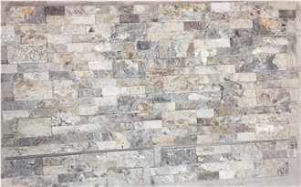 Afyon Silver Travertine Split Face Stone Veneer
