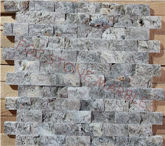 Afyon Silver Travertine Split Face Stone Veneer