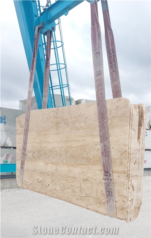 Denizli Travertine Slabs, Travertine Tiles Veincut