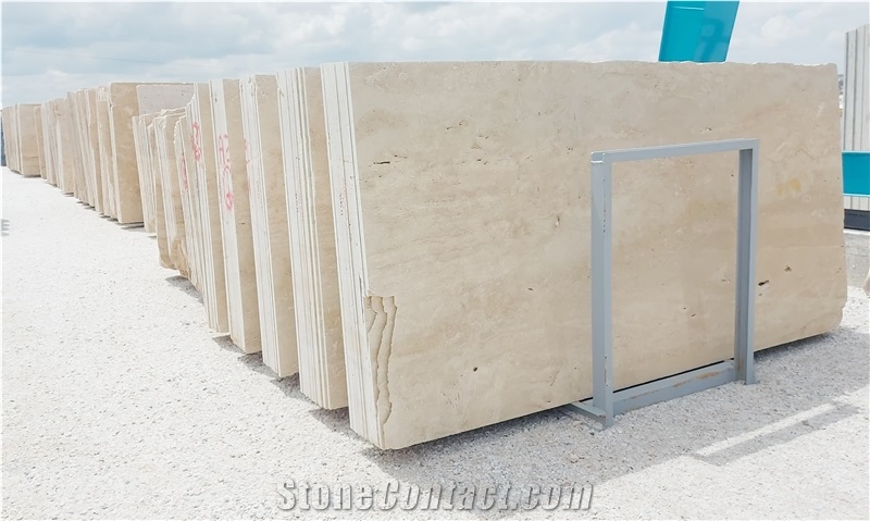 Denizli Travertine Slabs, Travertine Tiles Veincut