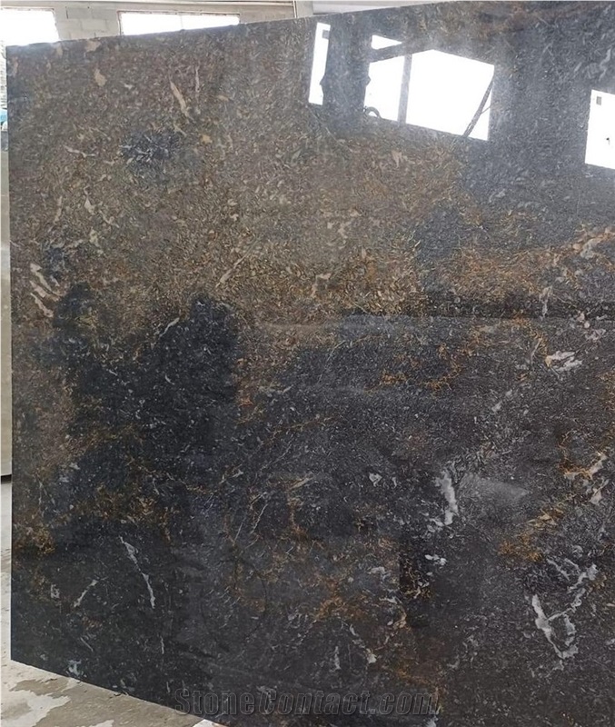 Galaxy Black Polished Marble Slabs