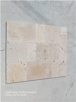 Rustic Travertine Tumbled French Pattern Set 1.2 Cm Thickness
