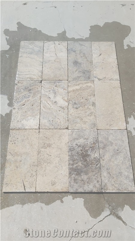Silver Tumbled Travertine Tiles