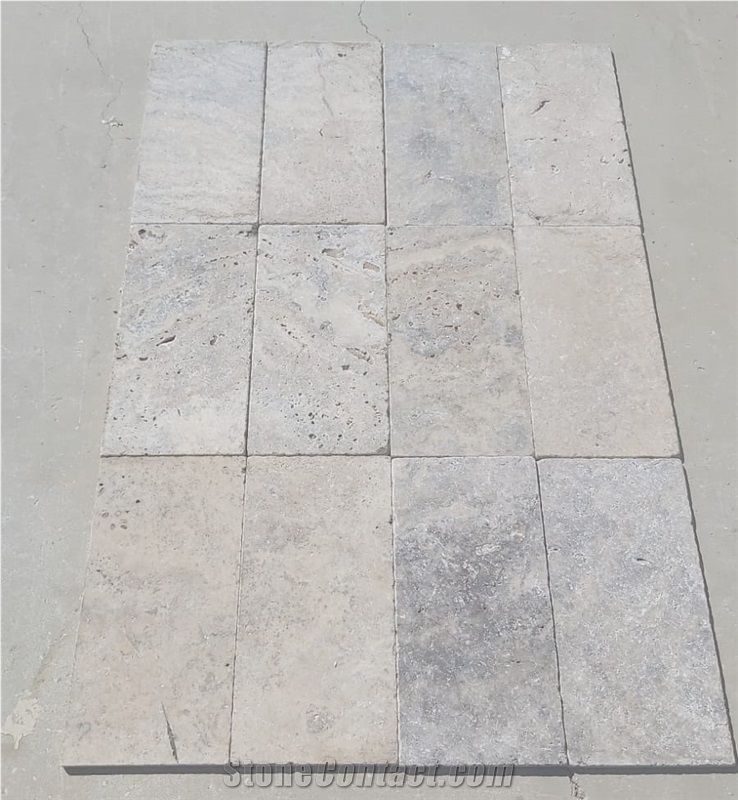 Silver Tumbled Travertine Tiles