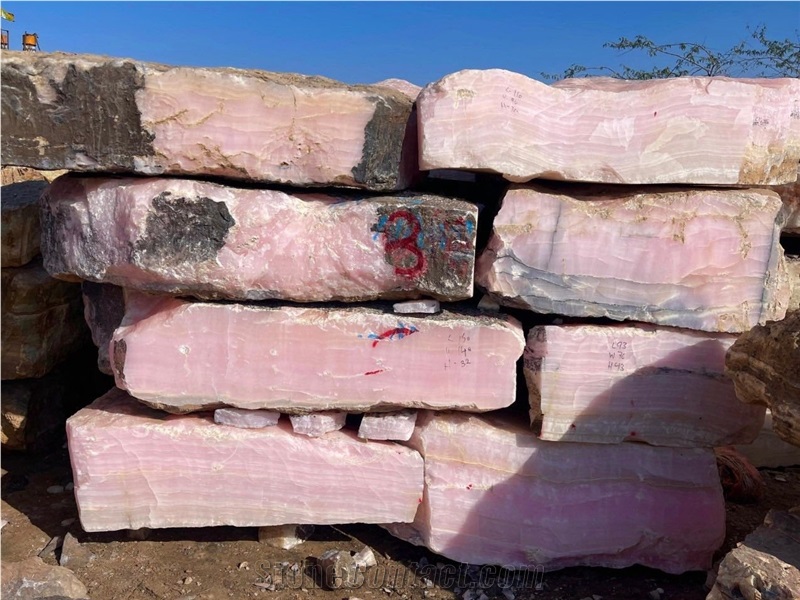 Afghanistan Pink Onyx Blocks
