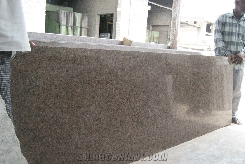 Cherry Brown Granite Slabs, India Brown Granite