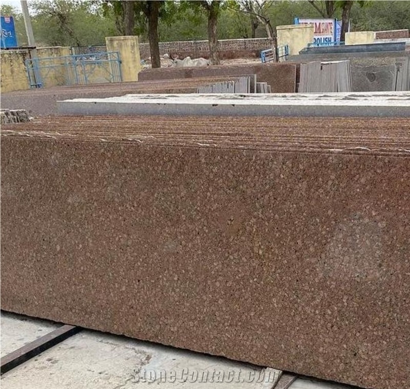 Copper Silk Brown Granite Slabs