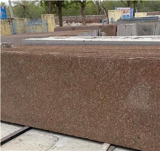 Copper Silk Brown Granite Slabs