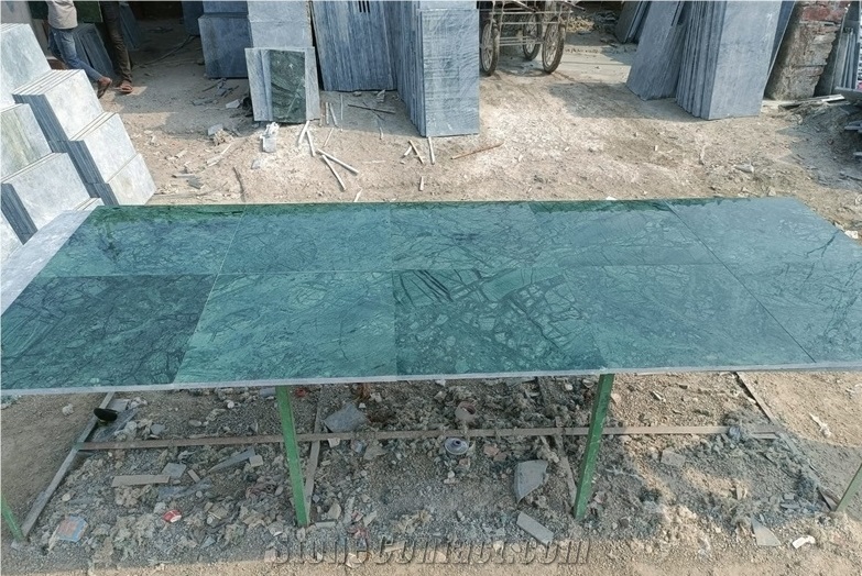 Forest Green Marble Floor Tile
