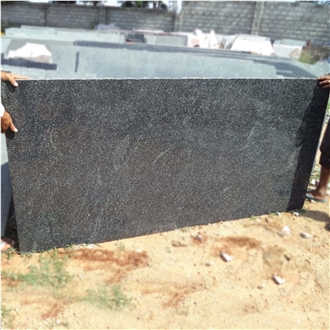Indian Impala Black Granite Slabs